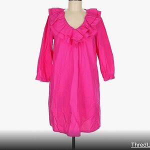 Who what wear ruffle collar mid sleeves shift mini dress